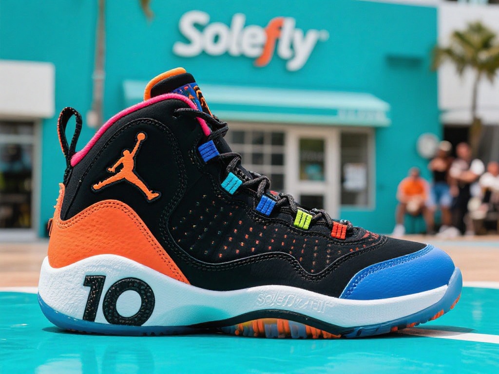 塔克赛前热身亮相Solefly x Air Jordan 10联名款 提到球鞋设计,就不得不提Solefly—